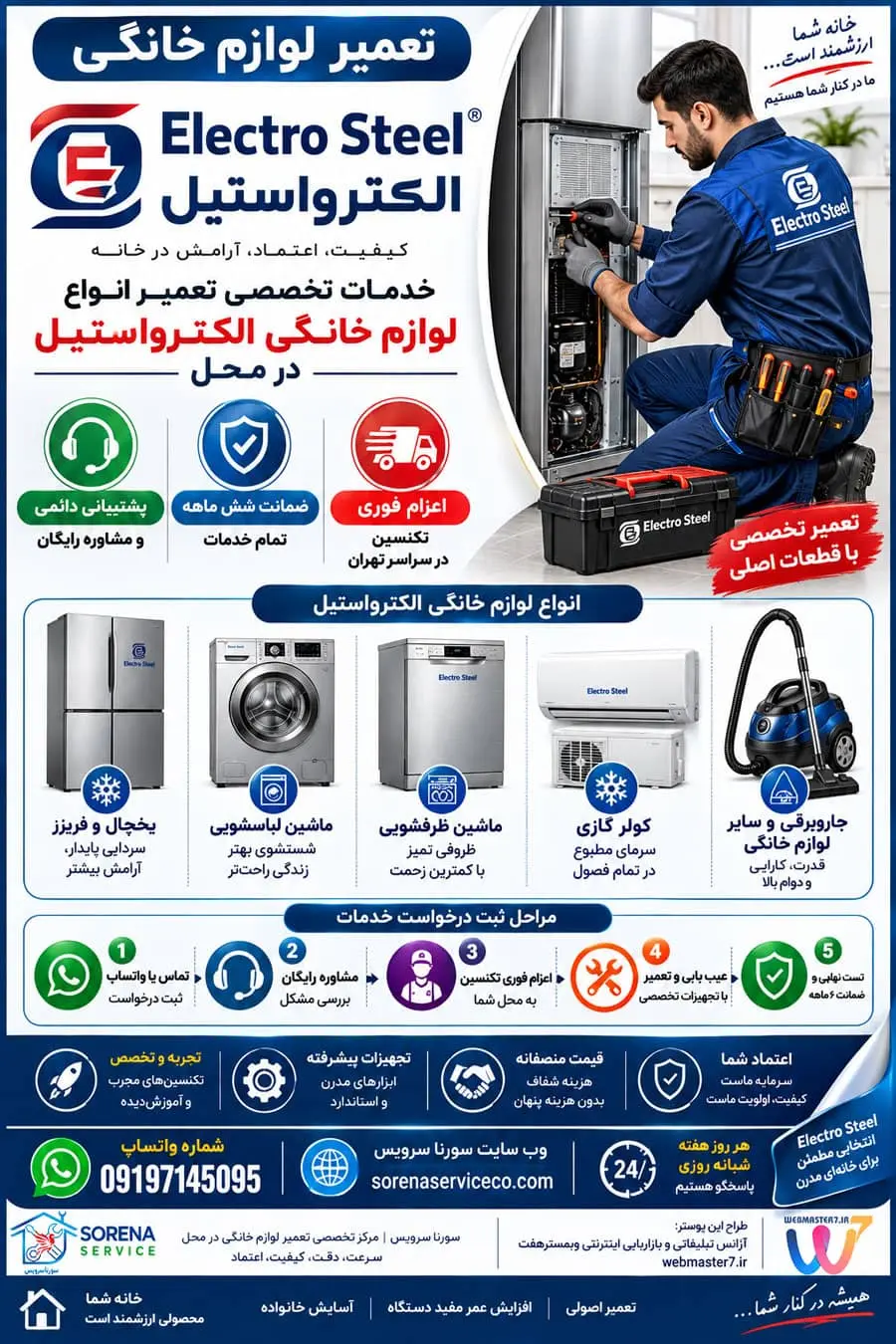 لوازم خانگی الکترواستیل Electro steel تعمیر لوازم خانگی الکترواستیل Electro steel | خدمات تخصصی تعمیر انواع لوازم خانگی الکترواستیل Electro steel در محل سورنا سرویس بزرگترین مرکز خدمات و تعمیرات لوازم خانگی خدمات و تعمیرات تخصصی لوازم خانگی در محل تعمیرات یخچال تعمیرات یخچال فریزر تعمیرات ساید بای ساید تعمیرات ماشین لباسشویی تعمیرات مایکروفر تعمیرات برندهای برودتی: یخچال فریزر ساید تعمیرات و سرویس تعمیرات و سرویس تخصصی لوازم خانگی مرکز تخصصی تعمیرات لوازم خانگی تعمیر لوازم خانگی در منزل تعمیرات لوازم خانگی غرب تهران آموزش رایگان تعمیرات لوازم خانگی تعمیرات لوازم خانگی در تهران سایت تعمیرات لوازم خانگی نمایندگی تعمیرات لوازم خانگی تعمیرات لوازم خانگی شرق تهران تعمیرات لوازم خانگی کل مناطق تهران | خدمات تخصصی تعمیر انواع لوازم خانگی در محل تعمیرات لوازم خانگی مرکز تهران | خدمات تخصصی تعمیر انواع لوازم خانگی در محل تعمیرات لوازم خانگی شمال تهران | خدمات تخصصی تعمیر انواع لوازم خانگی در محل سامسونگ، ال‌جی، جی پلاس، سام، دوو، اسنوا، جنرال الکتریک، هیمالیا، امرسان، پاکشوما، الکترواستیل، یخساران، ایستکول، کِلِوِر، دیپوینت، بکو، بلومبرگ، ادمیرال کلمات کلیدی هدف: تعمیرات لوازم خانگی، سرویس لوازم خانگی، تعمیر یخچال، تعمیر لباسشویی، تعمیر ظرفشویی، تعمیر ساید بای ساید، تعمیر مایکروویو، تعمیر اجاق گاز، تعمیر در محل، تعمیرکار لوازم خانگی، سرویس تخصصی لوازم خانگی، تعمیرات تخصصی لوازم خانگی. تعمیرات یخچال، تعمیرات یخچال فریزر، تعمیرات ساید بای ساید، تعمیرات ماشین لباسشویی، تعمیرات مایکروفر، تعمیرات برندهای برودتی: یخچال فریزر ساید، تعمیرات و سرویس تخصصی لوازم خانگی، تعمیر لوازم خانگی در منزل، تعمیرات لوازم خانگی غرب تهران، تعمیرات لوازم خانگی شرق تهران، تعمیرات لوازم خانگی مرکز تهران | خدمات تخصصی تعمیر انواع لوازم خانگی در محل خدمات و تعمیرات تخصصی لباسشویی ایرانی و خارجی | تعمیر انواع برندهای معتبر در محل خدمات و تعمیرات تخصصی یخچال و فریزر ۴ درب فرانسوی و انواع یخچال‌های ایرانی و خارجی خدمات تخصصی تعمیر انواع یخچال‌های ایرانی و خارجی راهنمای طلایی ۲۰ نکته برای انتخاب بهترین مرکز خدمات