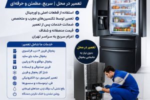 سورنا سرویس بزرگترین مرکز خدمات و تعمیرات لوازم خانگی خدمات و تعمیرات تخصصی لوازم خانگی در محل تعمیرات یخچال تعمیرات یخچال فریزر تعمیرات ساید بای ساید تعمیرات ماشین لباسشویی تعمیرات مایکروفر تعمیرات برندهای برودتی: یخچال فریزر ساید تعمیرات و سرویس تعمیرات و سرویس تخصصی لوازم خانگی مرکز تخصصی تعمیرات لوازم خانگی تعمیر لوازم خانگی در منزل تعمیرات لوازم خانگی غرب تهران آموزش رایگان تعمیرات لوازم خانگی تعمیرات لوازم خانگی در تهران سایت تعمیرات لوازم خانگی نمایندگی تعمیرات لوازم خانگی تعمیرات لوازم خانگی شرق تهران تعمیرات لوازم خانگی مرکز تهران | خدمات تخصصی تعمیر انواع لوازم خانگی در محل تعمیرات لوازم خانگی شمال تهران | خدمات تخصصی تعمیر انواع لوازم خانگی در محل سامسونگ، ال‌جی، جی پلاس، سام، دوو، اسنوا، جنرال الکتریک، هیمالیا، امرسان، پاکشوما، الکترواستیل، یخساران، ایستکول، کِلِوِر، دیپوینت، بکو، بلومبرگ، ادمیرال کلمات کلیدی هدف: تعمیرات لوازم خانگی، سرویس لوازم خانگی، تعمیر یخچال، تعمیر لباسشویی، تعمیر ظرفشویی، تعمیر ساید بای ساید، تعمیر مایکروویو، تعمیر اجاق گاز، تعمیر در محل، تعمیرکار لوازم خانگی، سرویس تخصصی لوازم خانگی، تعمیرات تخصصی لوازم خانگی. خدمات و تعمیرات تخصصی یخچال و فریزر ۴ درب فرانسوی و انواع یخچال‌های ایرانی و خارجی